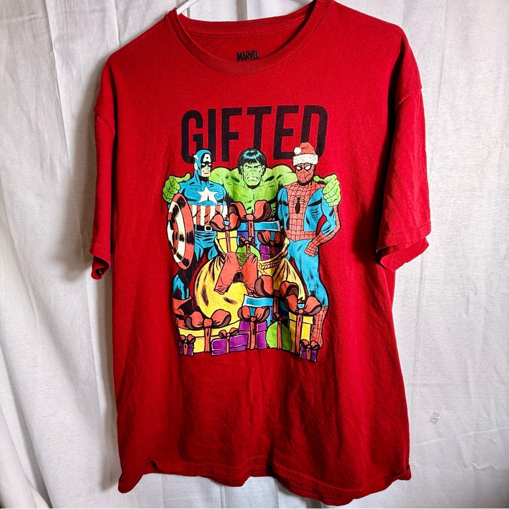 Marvel Red 'Gifted' Superhero T-Shirt Sz L
Great Gift Idea‎ for The Marvel Lover